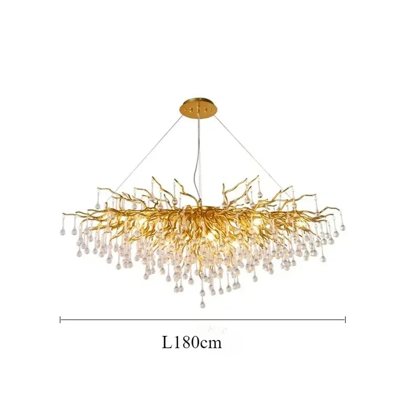 American Luxury Crystal Ceiling Chandelier Modern Art Living Dining Bedroom Hanging Lamp Hotel Hall Home Decor Pendant Lights