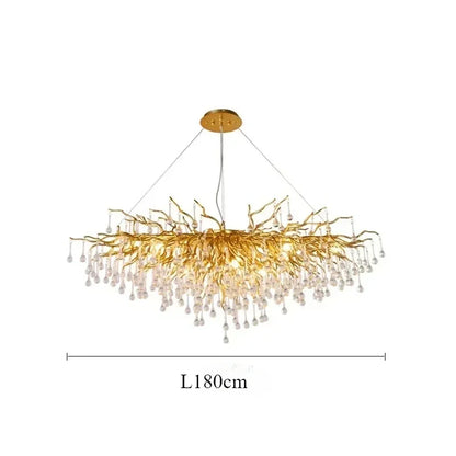 American Luxury Crystal Ceiling Chandelier Modern Art Living Dining Bedroom Hanging Lamp Hotel Hall Home Decor Pendant Lights
