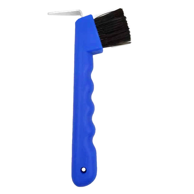 2 Pcs Horse Hoof Pick with Brush Non-Slip Handle Horse Hoof Cleaner Tool Equestrian Grooming Supplies 3 Colors Available