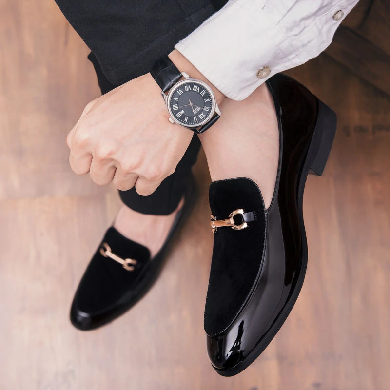 With Tassels Loafers Office Leather Shoes for Men Platform Thick Sole Pointed Toe Man Casual Shoe High Quality Fashion Elegant