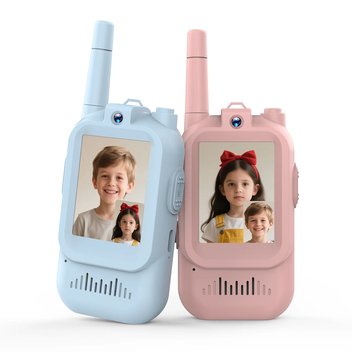 Video Walkie Talkies for Kids 1080P HD 2 Pack Rechargeable Toddler Toys for Outdoor Camping Travel Birthday Gfits