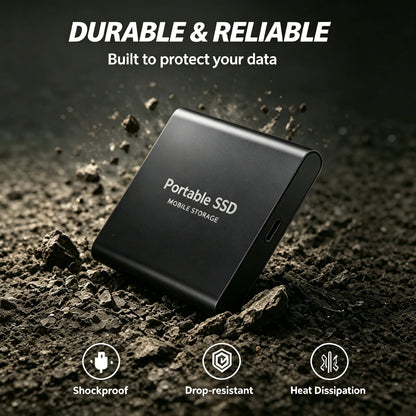 High Efficiency External Hard Disk Mobile Solid State Drive 1TB 2TB TPYE-C Storage Device For Data Backup