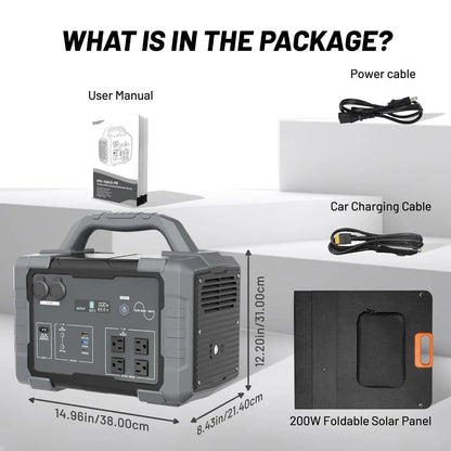 1800W Surge 3600W Portable Solar Generator Kit, LiFePO4 1024Wh Power Station With 200W Panel & 1.5H AC Fast Charge, Custom