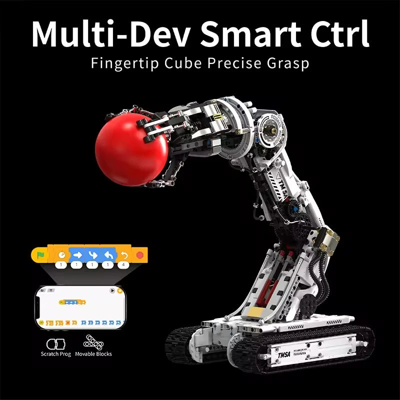 Technical 1512Pcs Science Fiction Programming Robotic Arm Building Blocks High Tech Engineering Car Bricks Toys Kids Adult Gift