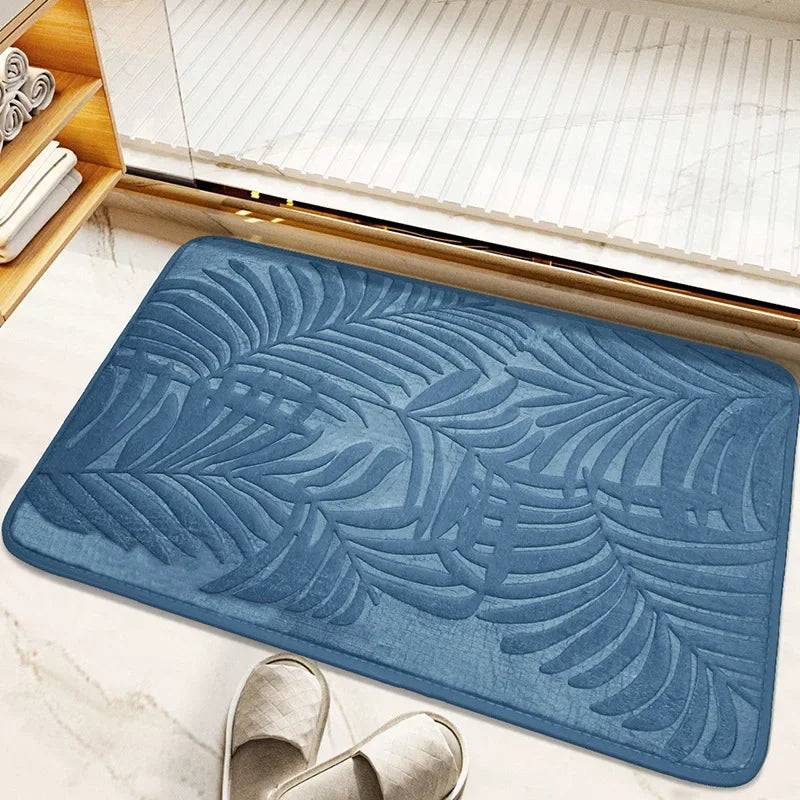 Absorbent Non-Slip Bathroom Rug Memory Cotton Bathrooms Floor Rugs