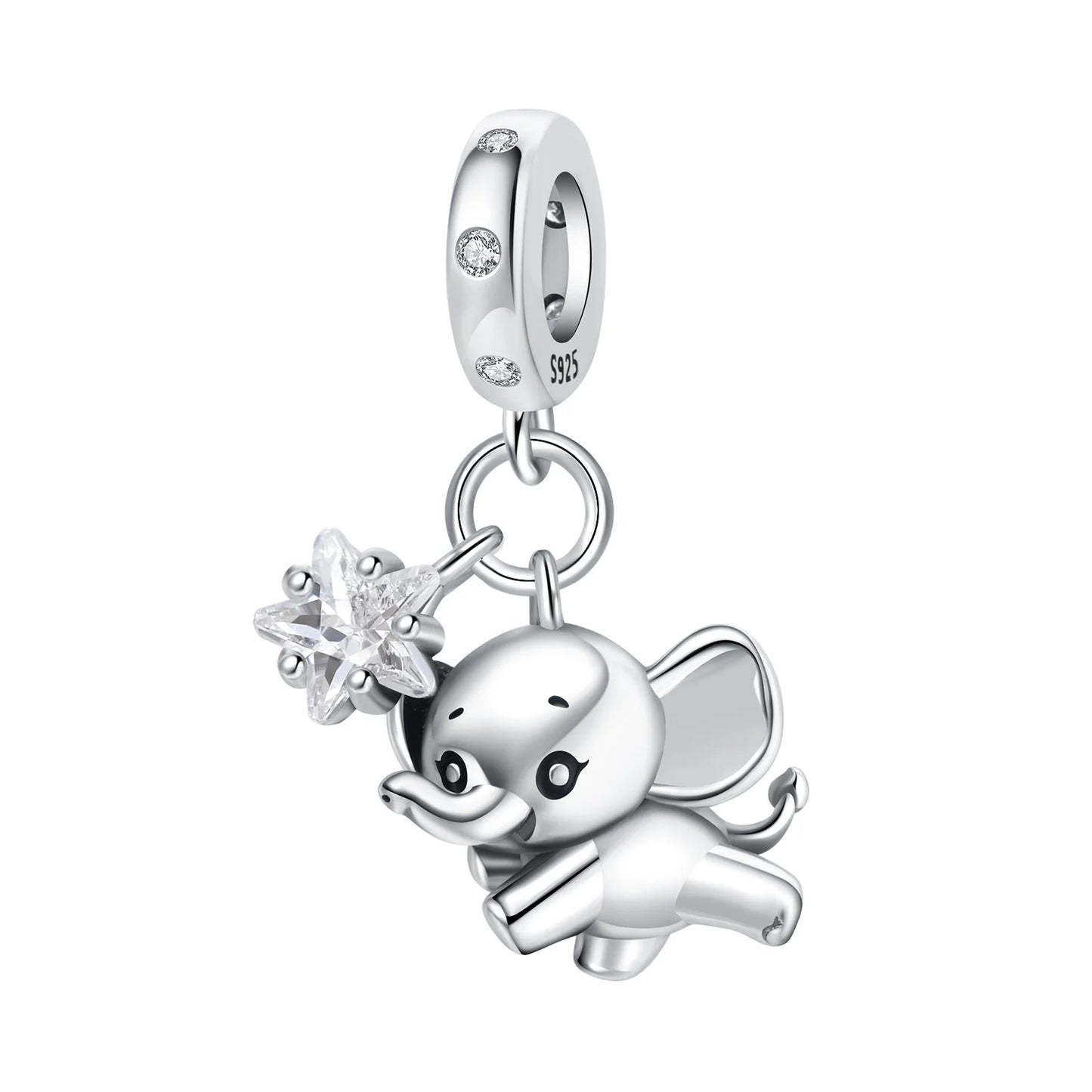 Hot Sale 925 Sterling Silver Dog Cat Cute Pet Animals Pendant Birthday Party Gift for Women Bangle Bracelet Necklace DIY Jewelry