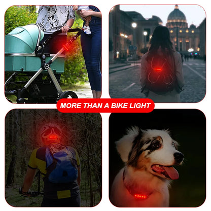 Rear Bike Tail Light USB Rechargeable Ultra Bright Taillights Fit On Bicycle Easy to Install for Cycling Safety Bicycle Light