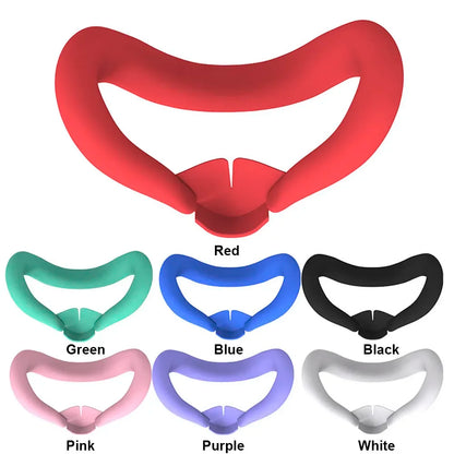 Silicone VR Face Cover for Meta Quest 3 Silicone Eye Mask Sweatproof Mask Face Cushion Replacement for VR Glasses Accessories