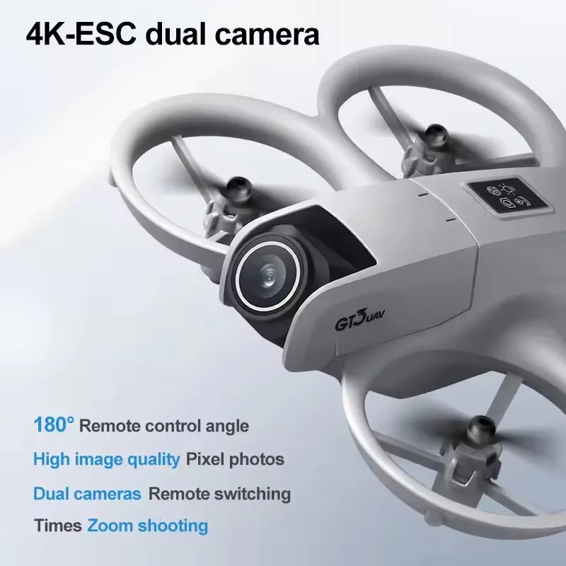 WiFi Foldable Micro Aircraft Fixed Height Freestyle Quadcopter RC Helicopter Kids Toy 8K HD Camera 2026 New Hot GT3 Mini Drone