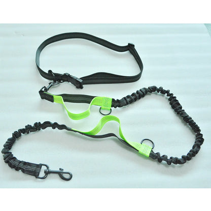 Double elastic reflective running leash portable retractable dog leash dog chain leash pet supplies wholesale
