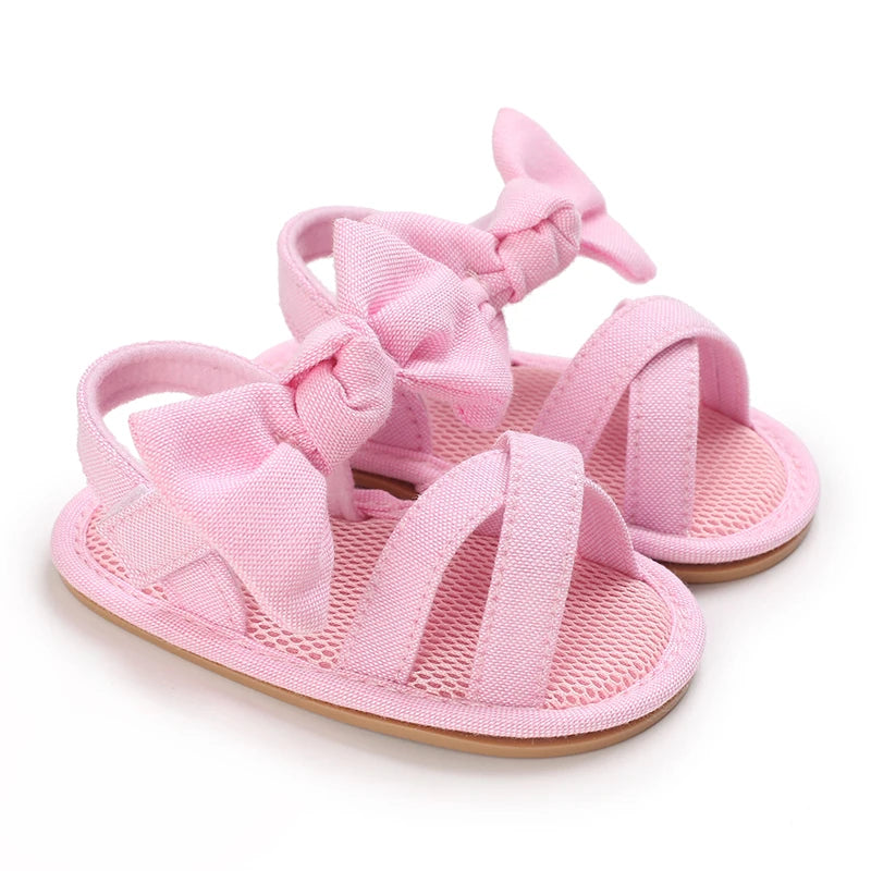 Summer 2026 Western Style Baby Korean Version Flower Princess Shoes Pink Open Toed Baby Girl Sandals