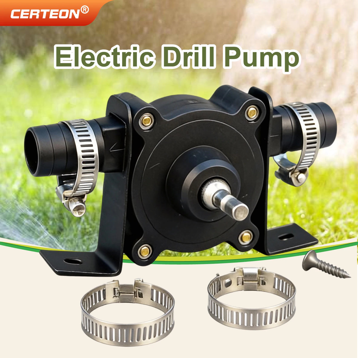 Electric Drill Pump Water Transfer Pump Self Priming Portable Mini Water Pump Drill Powered Fluid Transfer Pump 120W-650W