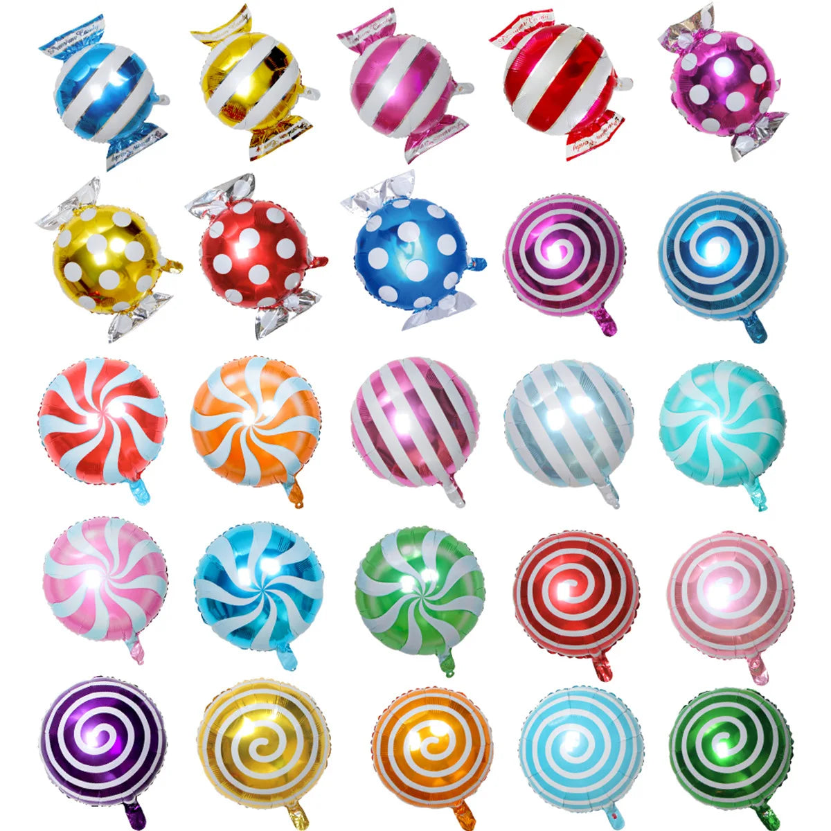 10pcs Windmill Candy Lollipop Foil Balloons 18 Inch Aluminum Film Balloon Birthday Party Christmas Wedding Decorations