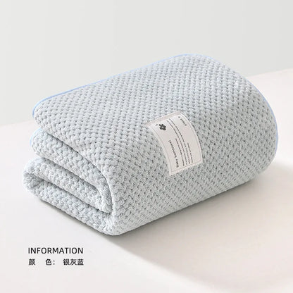 Soft Fleece Baby Bath Towel Newborn Baby Blanket Thick Absorbent Children's Bathing Beach Towels Infant Swaddle Wrap
