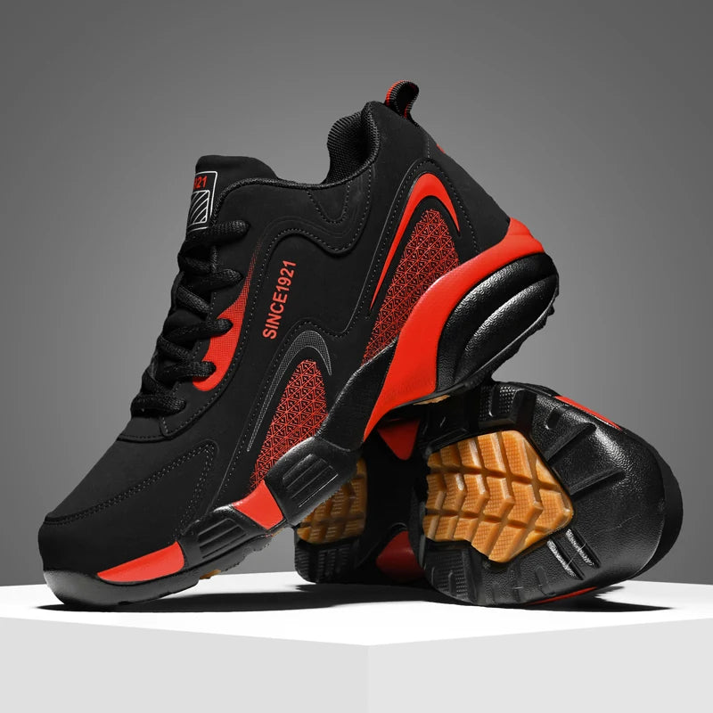 QZHSMY New Casual Thick Bottom Men's Sports Shoes Anti-Slippery Waterproof Male Sneakers Outdoor Walking Jogging Athletic Shoes
