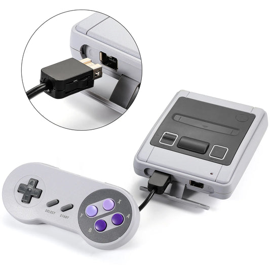 Wired Gamepad for SNES/SFC,Adaptation Genuine SNES/SFC Game Console, Gamepad Handle for Super Nin-tend-o Game Console