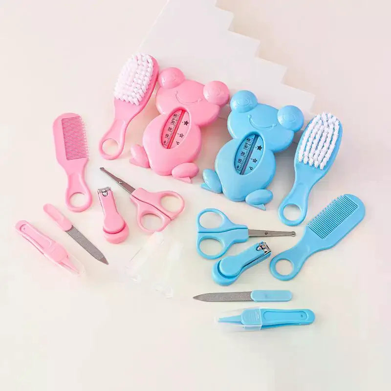 Baby Care Kit Baby Nail Clippers Nasal Aspirator Nose Cleaning Tool Safety Comb Brush 10-Piece Set Specially Designed for Bags