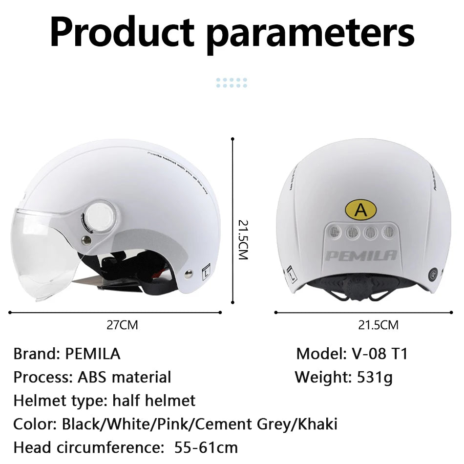PEMILA Cycling Helmet With Goggles Lens Bicycle Helmet MTB Road Bike Reflective Sticker E-Bike Motorcycle Men Women Bike Helmet