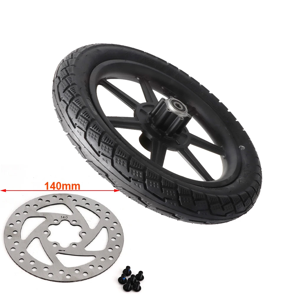 Electric Scooter Bike14 inch Front Wheel 14x2.125 Tyre 140mm/160mm Brake Disc For E-bike Folding Bicycles Motorcycle Accessories
