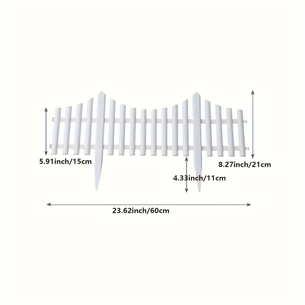 4PCS Garden Fences, Outdoor Lawn Pile Plastic Edge, Flower Fences, Decorative Plastic Lawn Edge Fences, Pet Dog Fences