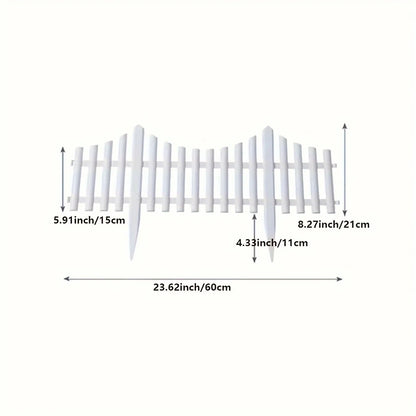 4PCS Garden Fences, Outdoor Lawn Pile Plastic Edge, Flower Fences, Decorative Plastic Lawn Edge Fences, Pet Dog Fences