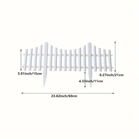 4PCS Garden Fences, Outdoor Lawn Pile Plastic Edge, Flower Fences, Decorative Plastic Lawn Edge Fences, Pet Dog Fences