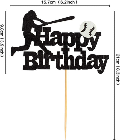 Weightlifting Cake Topper Happy Birthday Sports Pump Iron Kids Boy Man Party Baby Shower Cupcake Decoration Baking Supplies DIY