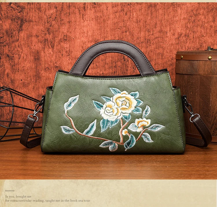 Luxury Designer Handbag Women Embroidered Shoulder Bag High-quality PU Diagonal Cross Bag Holiday Gift Office Handbag Handtasche
