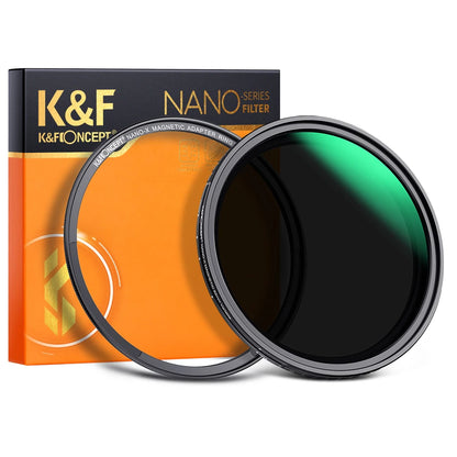 K&F CONCEPT Magnetic Variable ND Lens Filter 49mm-82mm ND8-ND128 Adjustable Neutral Density Filter with 28 Multi-Layer Coatings
