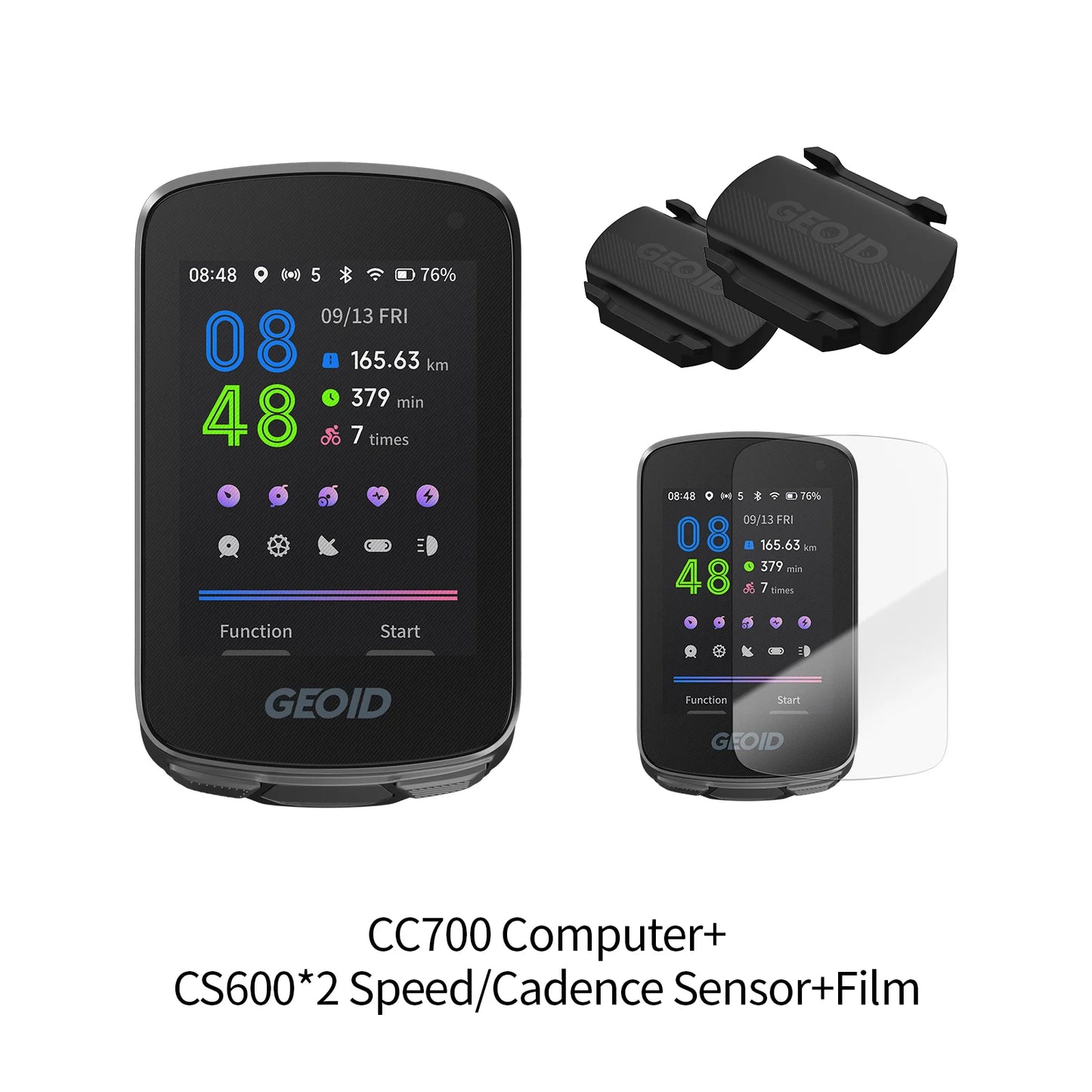 GEOID CC700 Bike Computer Wireless Color Screen ANT+ WIFI Bicycle Speedometer IPX7 Waterproof Route Navigation Cycling Odometer