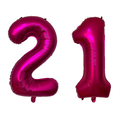 2Pcs 32 Inch Gold Silver Black Blue Red Helium Foil Number Balloon 16 17 18 19 20 21 Happy Birthday Party Decoration Supplies