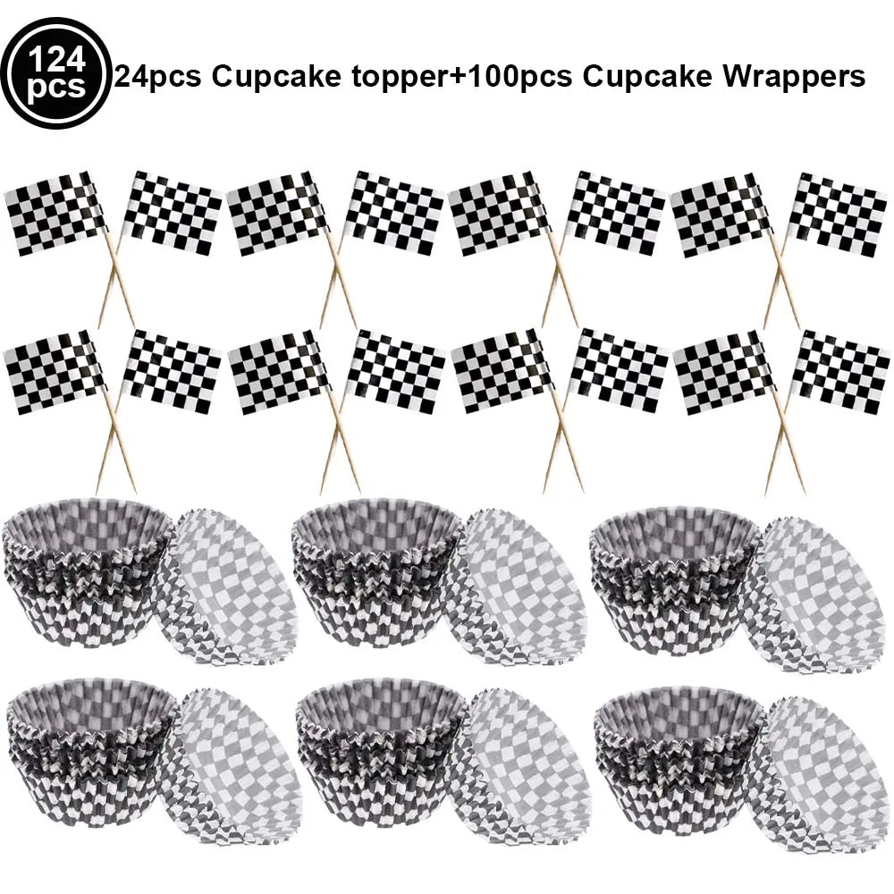 40'' Number Race Car Balloon Racetrack Balloon Truck Bike Wheels Tire Racing Car Theme Party Supplies Boys' Birthday Party Favor