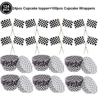 40'' Number Race Car Balloon Racetrack Balloon Truck Bike Wheels Tire Racing Car Theme Party Supplies Boys' Birthday Party Favor