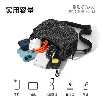 REEBOK Lightweight Umbrella Compartment Unisex Shoulder Bag Men Outdoor Sport Waterproof Casual Crossbody Messenger Phone Bag
