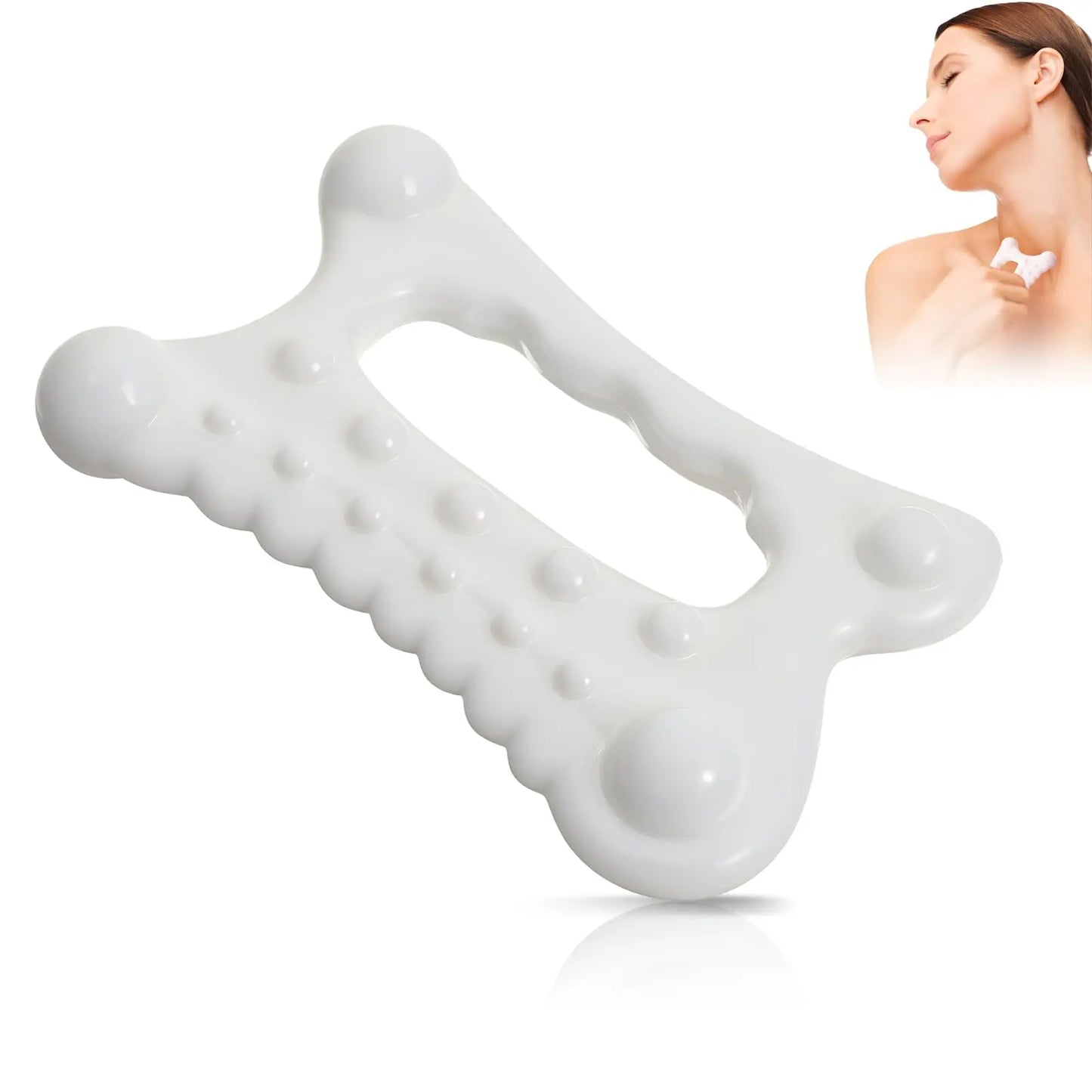 A square thumb massager, multifunctional acupoint pressing massage, portable bone-shaped design for meridian relaxation