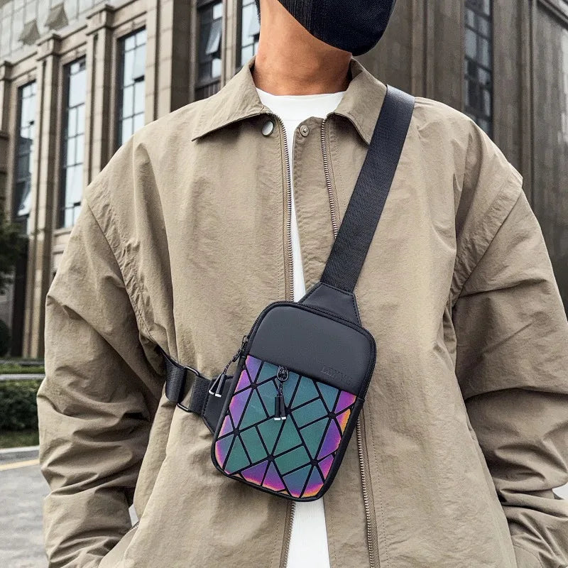 New Universal Crossbody Small Bag Casual Rhombus Grid Shoulder Fashion Mobile Phone Breast Bag Premium Crossbody Bag
