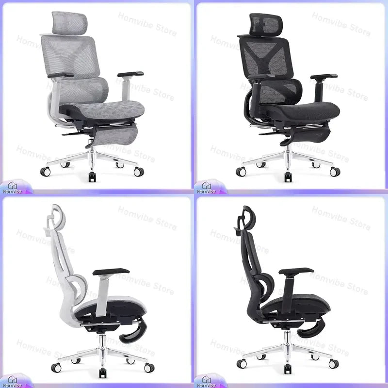 Gaming Chair with LED Lights Ergonomic Mesh Back Office Chair for Gamers Computer Desk Chair Adjustable Height Reclining