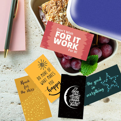 60pcs Daily Affirmation Cards, Mini Inspirational Lunch Note Card, Motivational Reward Cards,Positive Affirmation Reminder Cards