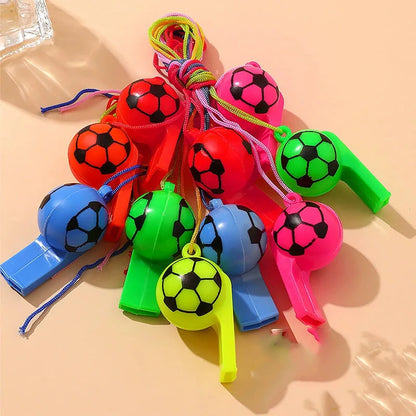 10/30/50Pcs Soccer Party Gifts Whistles Noise Maker Toy Kids Sports Football Theme Birthday Party Pinata Goodie Bag Filler
