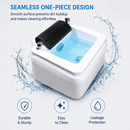 Professional Beauty Salon Foot Spa Basin with Surging Massage Pump And 7 Colors Lights & Foot Pad