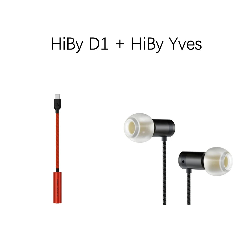 HiBy Digital D1 Type C HiFi Audio Dongle USB DAC Headphone AMP PCM32Bit/384kHz 3.5mm Output CS46L41 Sound Card for Android Win10