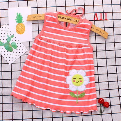 Hot Sale Cotton Romper Dress Baby Girls Sister Kids Dresses Cotton Newborn Costum Regular Sleeveless A-Line Girl Dresses