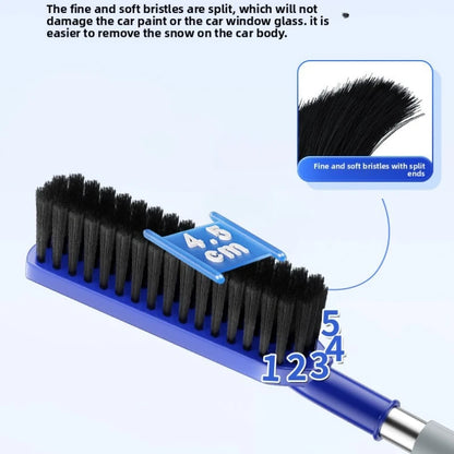 2-in-1 Car Snow Removal Brush & Ice Scraper | Multi-Functional Winter Snow Shovel with Extendable Handle | Auto Windshield Defrost Tool