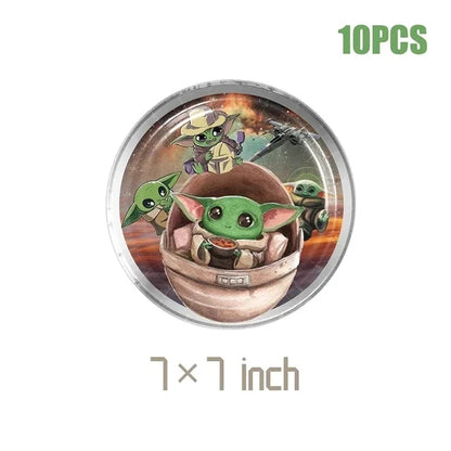 Green Yodaed Latex Balloons Hero Master Robot Foil Ballons Happy Birthday Party Banner Tableware Cake Topper Decoration Kid Toy