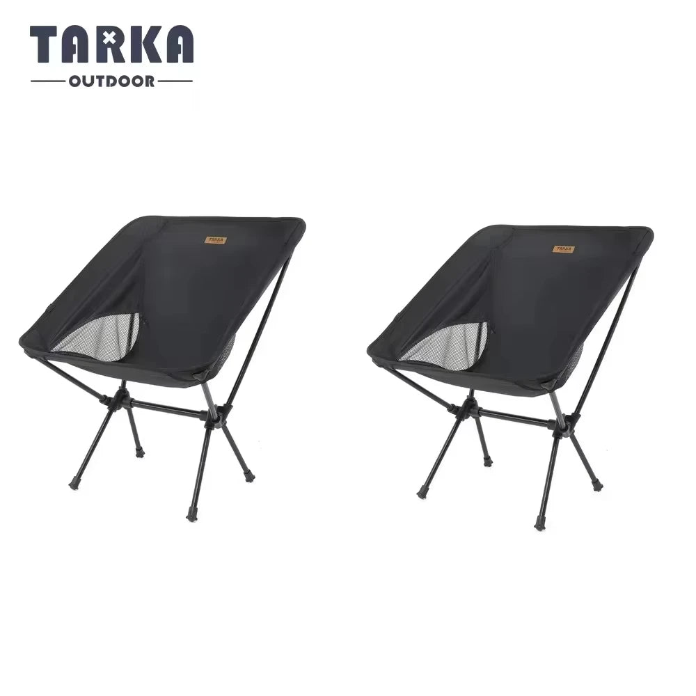 TARKA Camping Chairs Ultralight Folding Chairs Seat Foldable Moon Chair Garden Picnic Beach Picnic Lightweight Backpacking Chair