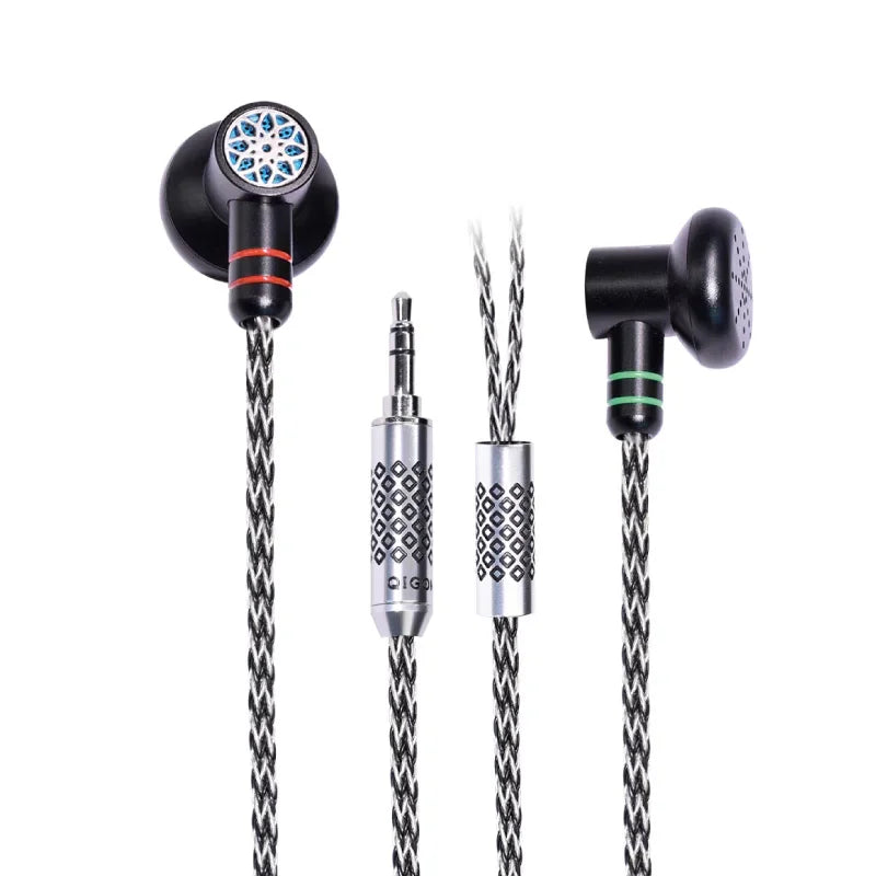 QIGOM S40A Blue Sage HiFi Wired Flat Head Earphones 15.4mm Dynamic Driver Music Monitors Headphones Earbuds with MMCX Cable