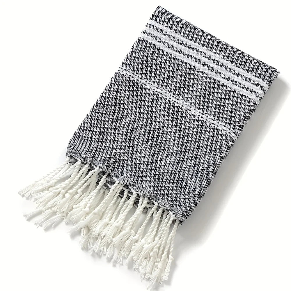 90*180CM Turkish Beach Towel Sauna Spa Gym Sports Fitness Fringed Bath Towel Kitchen Outdoor Soft Absorbent Quick Drying Towels