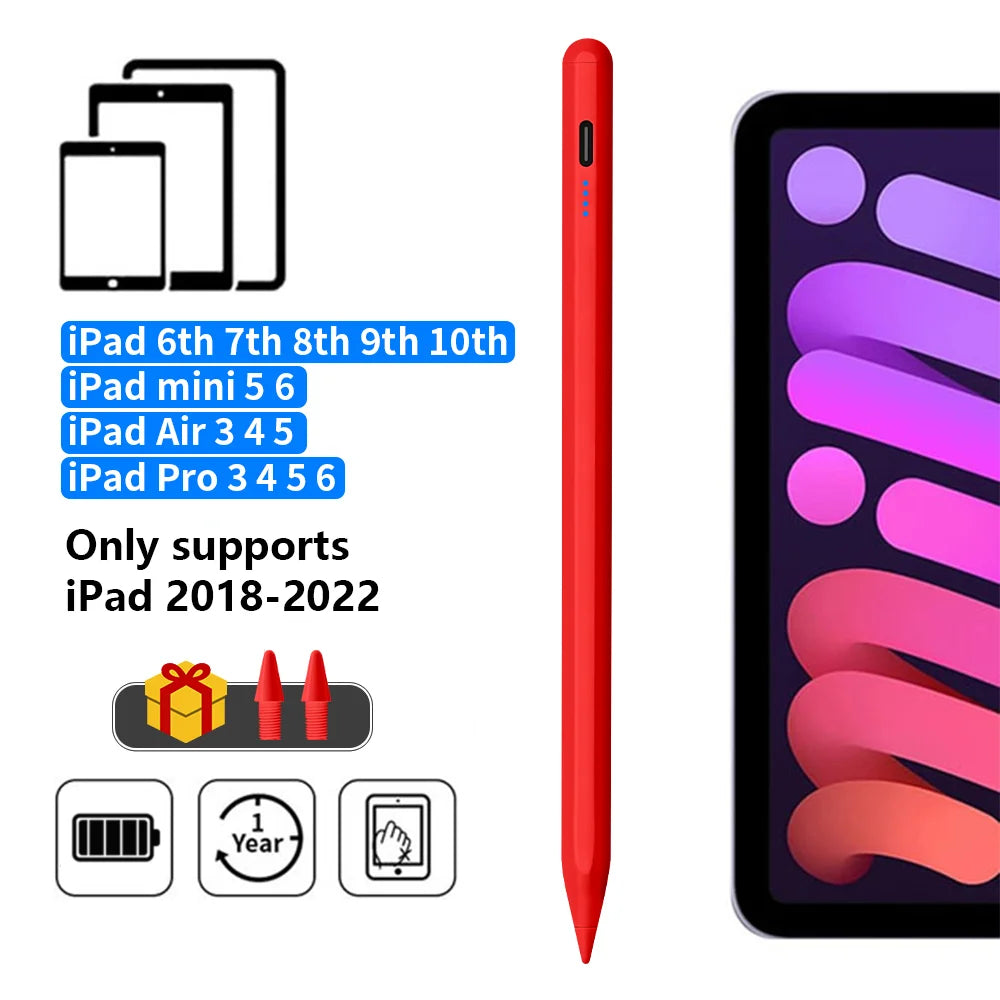 Stylus Pen for Apple Pencil with LED Power Indicators Palm Rejection Touch Pen for 2026 2025 2022 2021 2020 2019 2018 iPad Penci