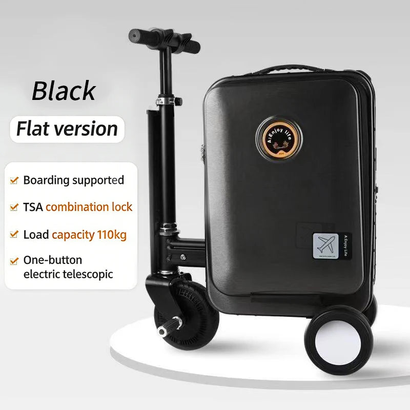 Electric Luggage with Smart Reverse and Forward Function for Walking, Riding, Traveling Trolley Case with Electric Driving