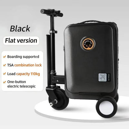 Electric Luggage with Smart Reverse and Forward Function for Walking, Riding, Traveling Trolley Case with Electric Driving